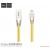 U9 Zinc Alloy Jelly Knitted Type-C Charging Cable - Gold